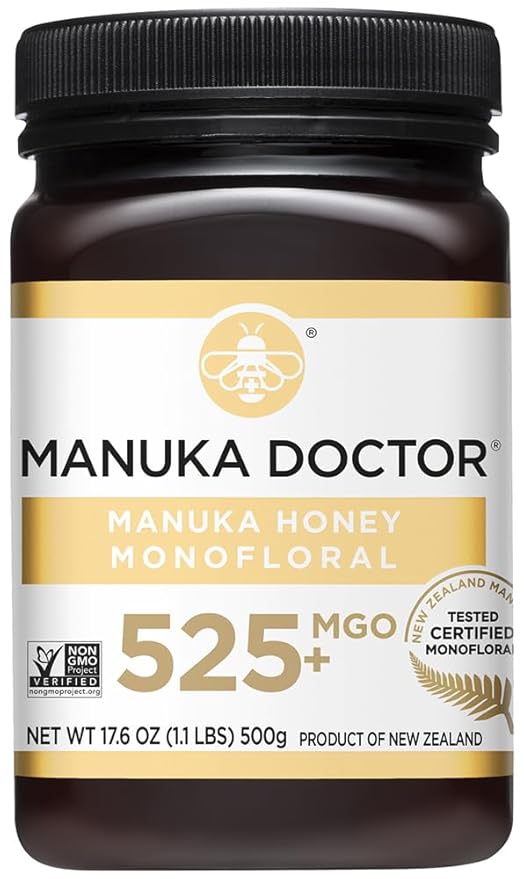 MANUKA DOCTOR - MGO 525+ Manuka Honey Monofloral (1.1 lbs) 100% Pure New Zealand Honey. Certified.