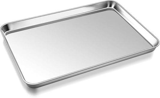P&P CHEF 17.3 Inch Baking Cookie Sheet, Oven Pan Tray Stainless Steel Sheet Pan for Kitchen, Oven