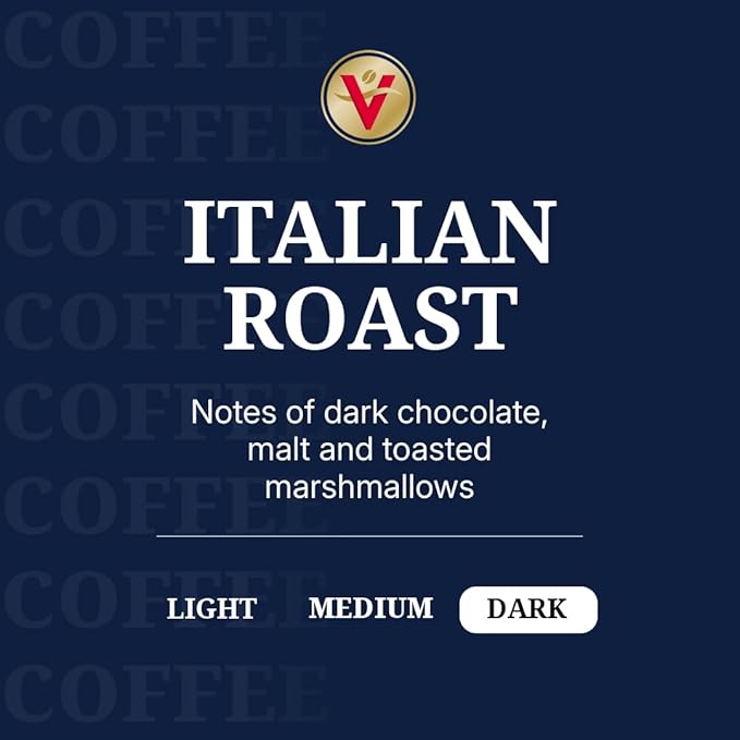Victor Allen's Coffee Italian Roast, Dark Roast, 42 Count, Single Serve Coffee Pods for Keurig