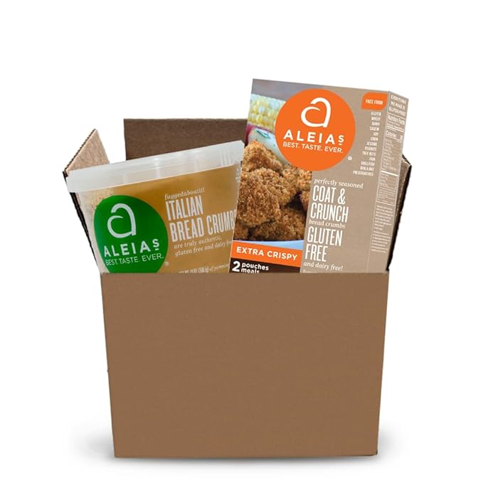 Aleia?셲 Gluten Free Coating & Breadcrumb Mix ??Assorted 2 Pack ??Includes Italian Bread Crumbs