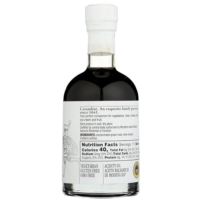Carandini Emilio Silver Balsamic Vinegar of Modena PGI Premium Italian Vinegars | Made in Italy