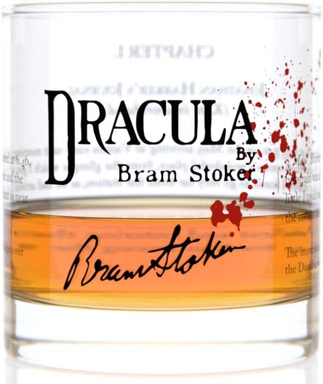 Well Told Classic Literature Rocks Glass - Dracula by Bram Stoker - Old Fashioned Whiskey Glass