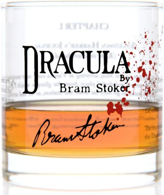 Well Told Classic Literature Rocks Glass - Dracula by Bram Stoker - Old Fashioned Whiskey Glass