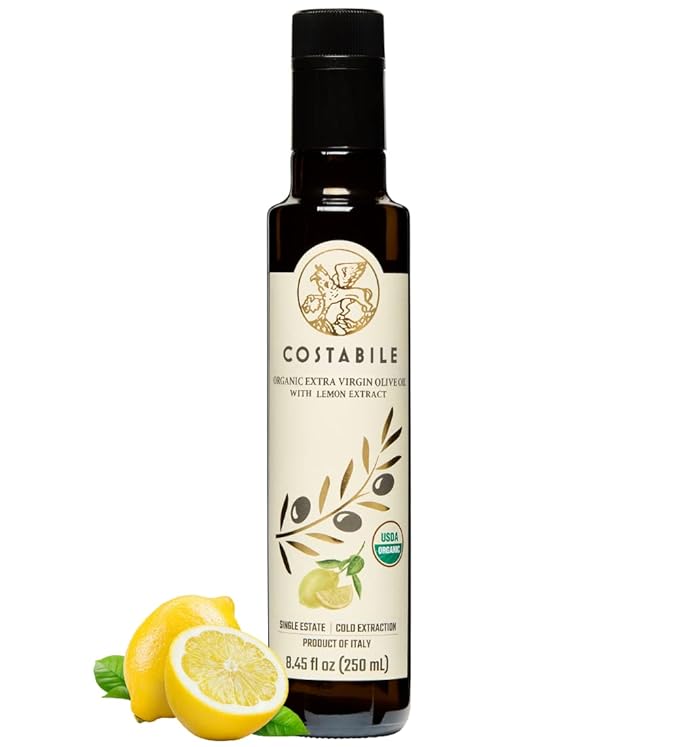 Lemon Olive Oil Extra Virgin from Italy. Organic lemon infused olive oil. Ideal for lemon olive oil
