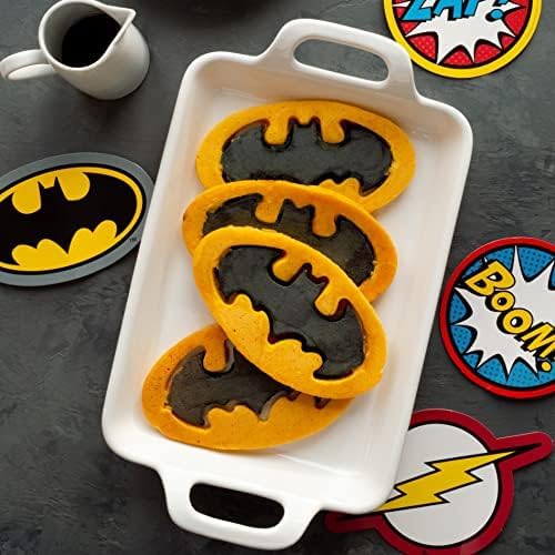 Whiskware Justice League Silicone Pancake Mold and Shaper, Breakfast Art Dishwasher Safe, BPA and