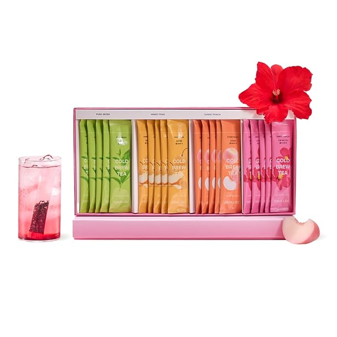 OSULLOC Cold Brew Tea Gift (20 count, 4 flavors x 5 EA) | Assorted Korea Iced Tea Bag Gift Sampler
