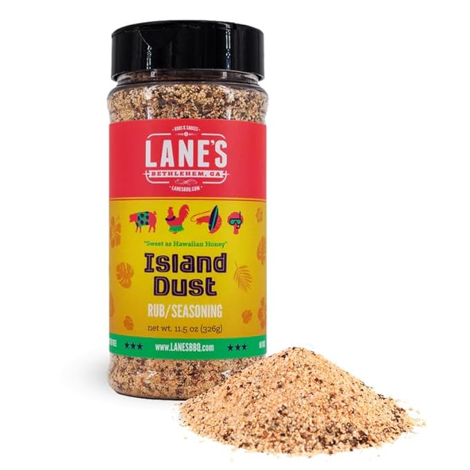 Lane's Island Dust Rub Alaea Hawaiian Sea Salt Seasoning Salt, All-Natural Hawaiian Alea Red Sea