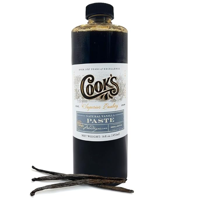 Cook's, Natural Vanilla Bean Paste, Gourmet Grade A Madagascar Premium Vanilla Made with Fresh