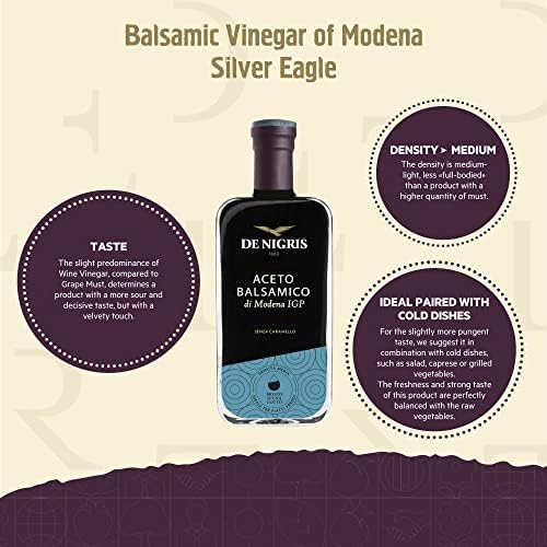 De Nigris Balsamic Vinegar Of Modena Excellence Line - Silver Eagle (45% Grape Must) 8,5 Oz (250ml)
