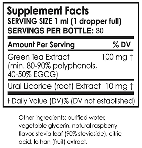 Pure Inventions - Green Tea Raspberry Water Infusion Drops - Antioxidants & Electrolytes - Health &