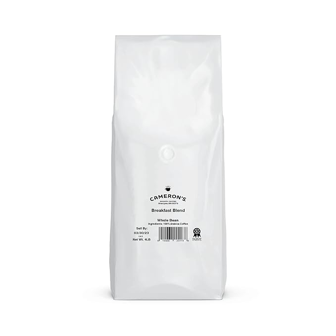 Cameron's Coffee Roasted Whole Bean Coffee, Breakfast Blend, 4 Pound
