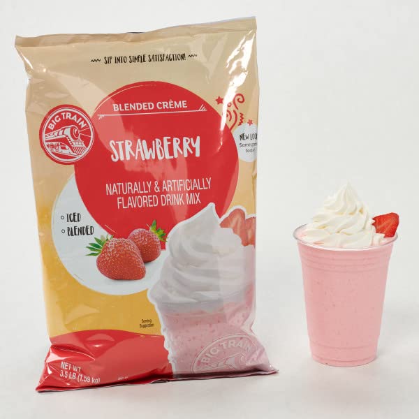 Big Train Strawberry Blended Cr챔me Beverage Mix, 3.5 Pound (Pack of 1)