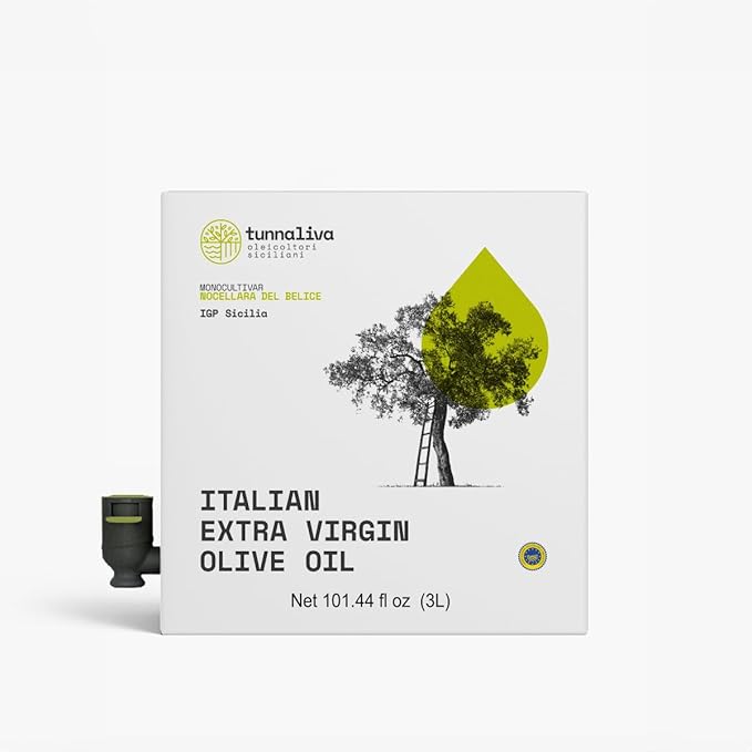 Tunnaliva EVO Oil - Italian Extra Virgin Olive Oil - 100% Nocellara del Belice - IGP Sicilia
