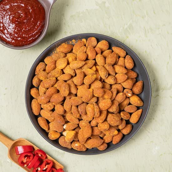 [Official Gilim HBAF] Korean Tteokbokki Seasoned Almonds Nut Protein Snack | Sweet & Spicy Korean