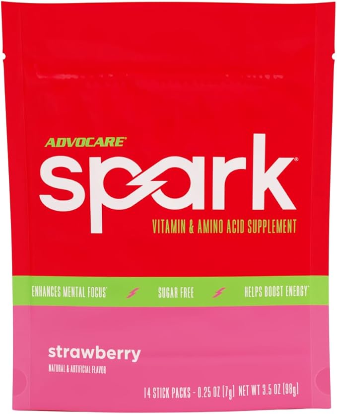 AdvoCare Spark Vitamin & Amino Acid Supplement - Focus & Energy Drink Powder Mix with Vitamin A
