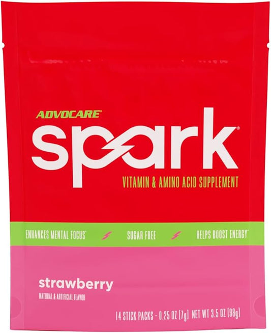 AdvoCare Spark Vitamin & Amino Acid Supplement - Focus & Energy Drink Powder Mix with Vitamin A