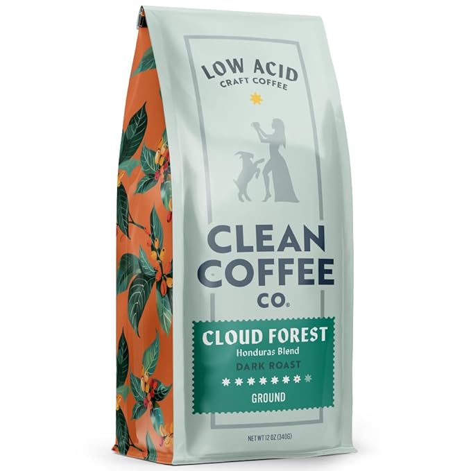 Clean Coffee Co. - Low Acid Dark Roast, Tested for Molds and Toxins, Honduras Blend, Notes of