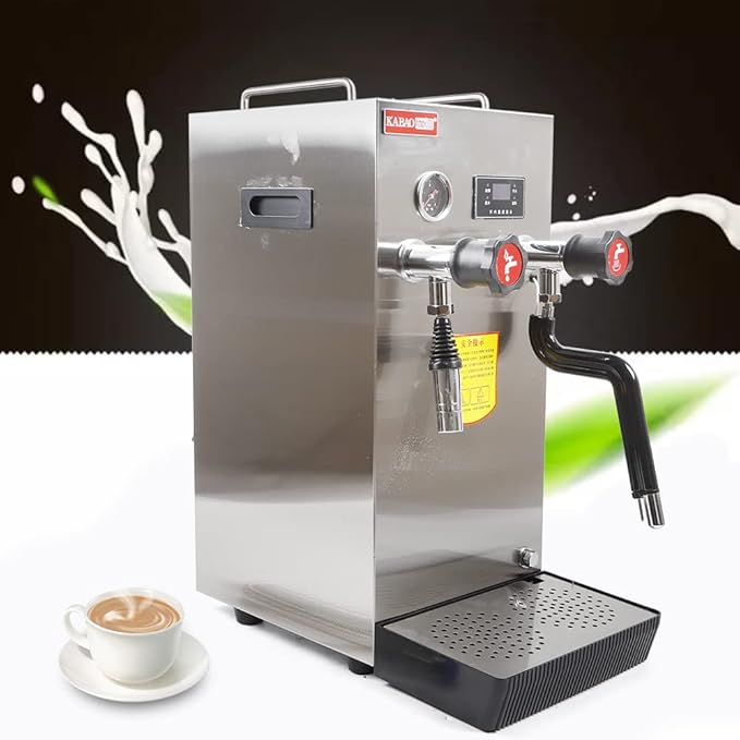 2500W Professional Espresso Coffee Machine, 2.1Gal Steam Water Boiling Machine, LED Display 360°