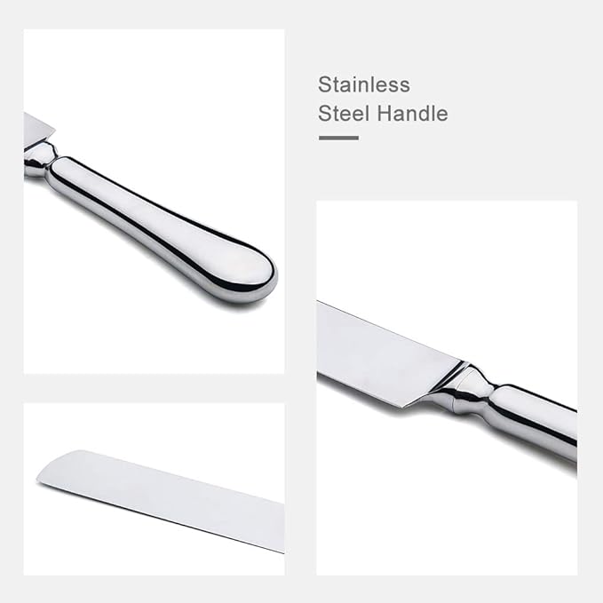 2 Piece Wedding Cake Knife and Server Set,18/10 Stainless Steel Cake cutting Set Pie Server Cake