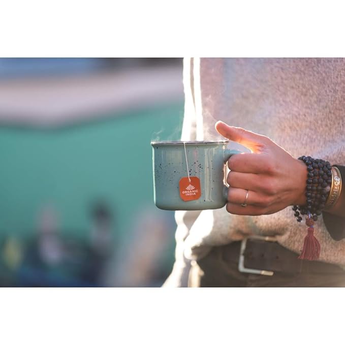 Organic India Energizing Tulsi Herbal Tea Favorites - Breakfast, Green, Moringa - Holy Basil