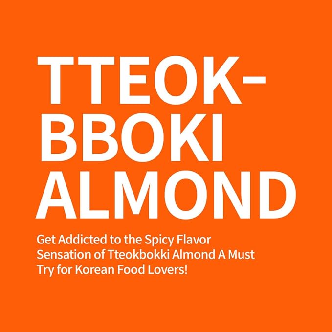 [Official Gilim HBAF] Korean Tteokbokki Seasoned Almonds Nut Protein Snack | Sweet & Spicy Korean