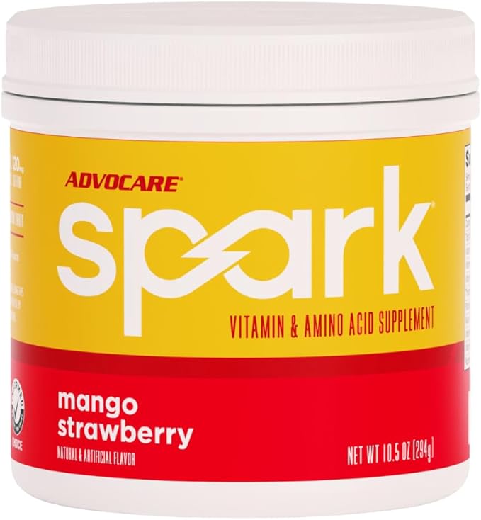 AdvoCare Spark Vitamin & Amino Acid Supplement - Focus & Energy Drink Powder Mix with Vitamin A