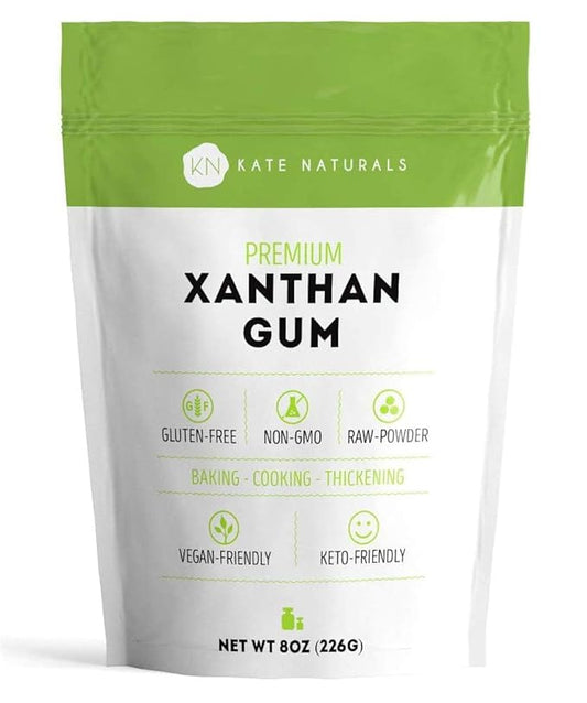 Kate Naturals Xanthan Gum for Baking, Ice Cream & Thickener (8oz, Gluten Free, Food Grade, Skin