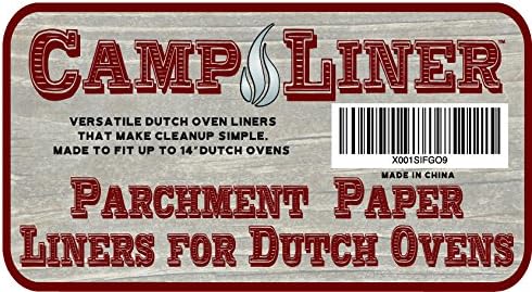 CampLiner Disposable Dutch Oven Liners ??20 Pack Extra-Thick Parchment Paper Rounds for