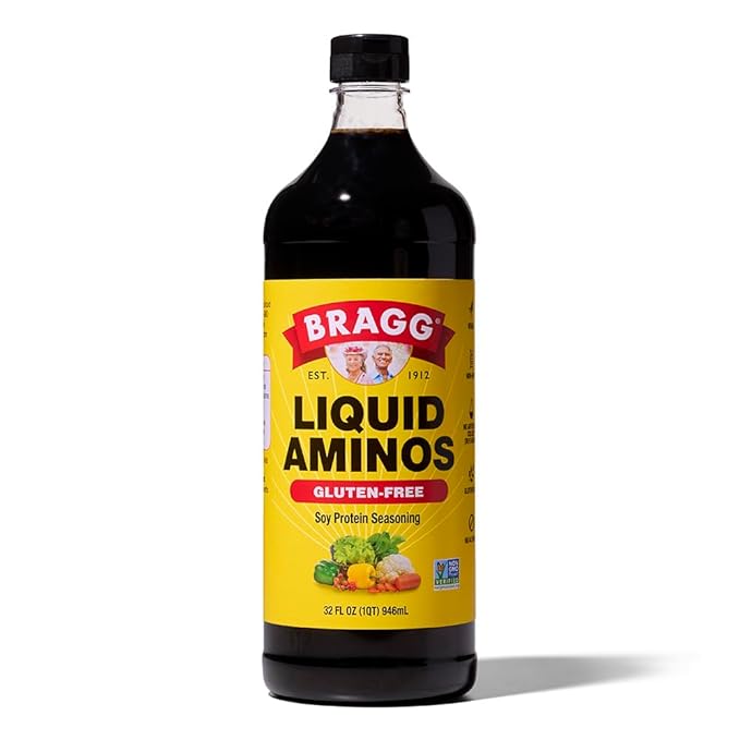 Bragg Liquid Aminos All-Purpose Seasoning - 32 fl oz - Gluten-Free Soy Sauce Substitute - Perfect