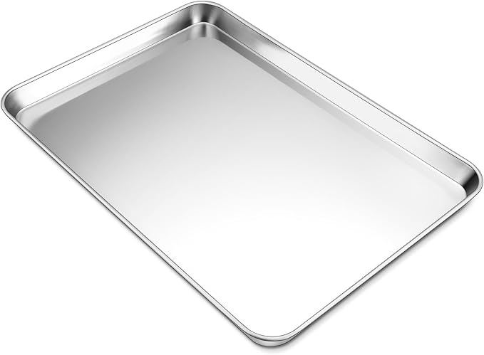 P&P CHEF 19.6 Inch Baking Cookie Sheet, Oven Pan Tray Stainless Steel Sheet Pan for Kitchen, Oven