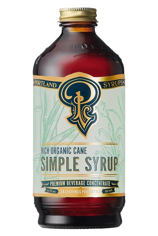 Portland Syrups Organic Cane Simple Syrup - Drink Mix for Exceptional Cocktails, Sugar for Drinks