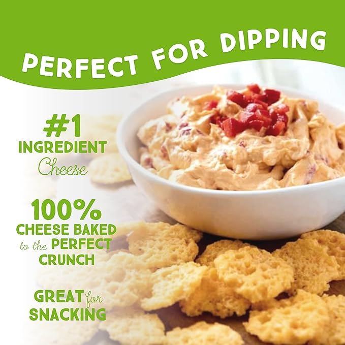Whisps Cheese Crisps Parmesan Cheese | Protein Chips | Healthy Snacks | Protein Snacks, Gluten