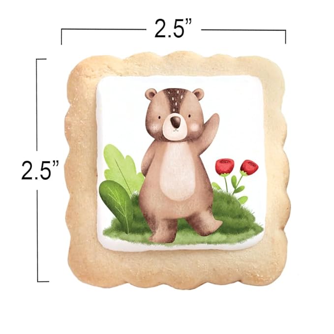 Woodland Cookies Baby Shower Birthday Themed | Individually Wrapped | Party Favors | 24 Pack Bulk |