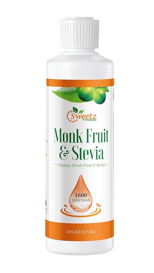 Monk Fruit & Stevia Liquid Sweetener Drops - Natural Sweeteners & Sugar Alternatives - Delicious