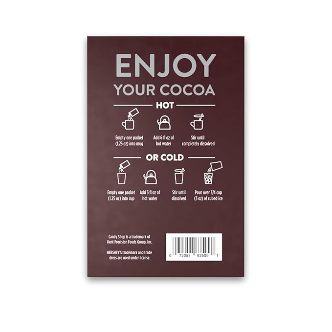 Candy Shop Cocoa HERSHEY'S Milk Chocolate Cocoa Mix, Hot Chocolate, Make Hot or Iced Cocoa, Made