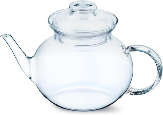 Simax Glassware 33 Ounce Glass Teapot | With Spout, Microwave and Stovetop Safe, Heat, Cold, and