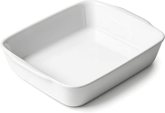 1.2 QT Ceramic Baking Dish, White Casserole Dish竊똋asagna Pan for Oven, Bakeware for Baking, Kitchen