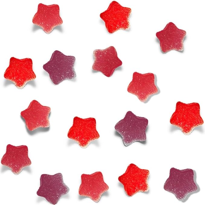 VIBES Sour Watermelon Chill Fruity Stars - Delicious Low Calorie Gluten-Free Bulk Fruit Snacks