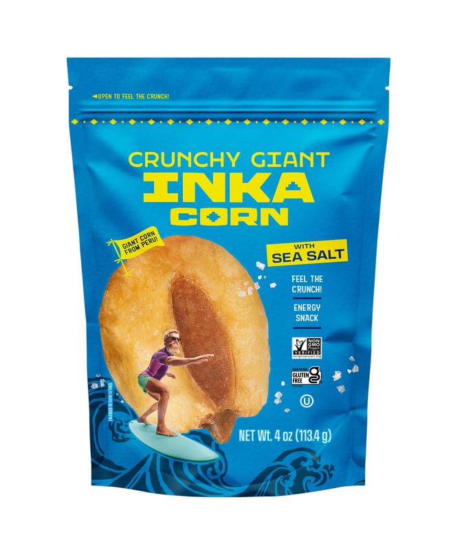 Inka Corn Nuts, Gluten Free Roasted Giant Corn, Original Flavor, 4 Ounce (Pack of 3)