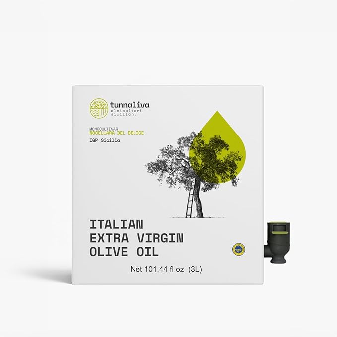 Tunnaliva EVO Oil - Italian Extra Virgin Olive Oil - 100% Nocellara del Belice - IGP Sicilia