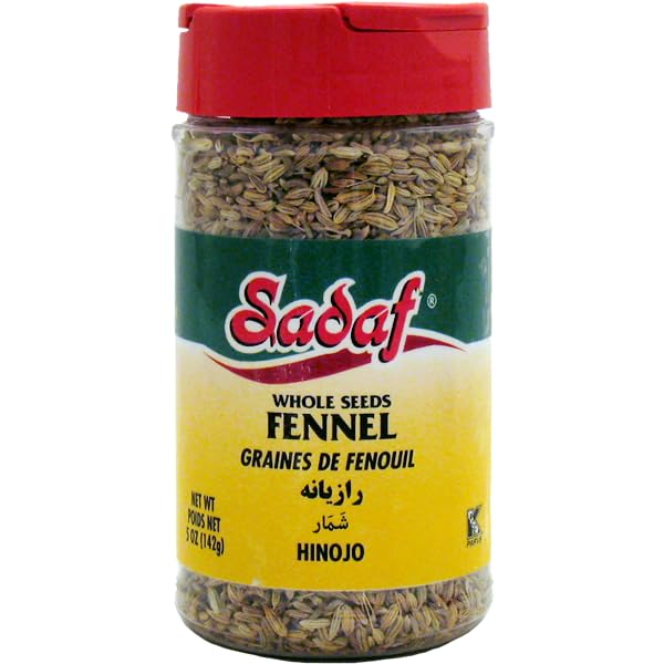 Sadaf Fennel Seeds - Whole Fennel Seeds for Cooking - Semillas de Hinojo - Kosher & Halal - 5 Oz