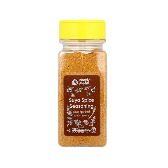 USimplySeason Suya Spice (4.8 oz) - African-Inspired Seasoning Blend - Vegan, Non-GMO, All-Natural