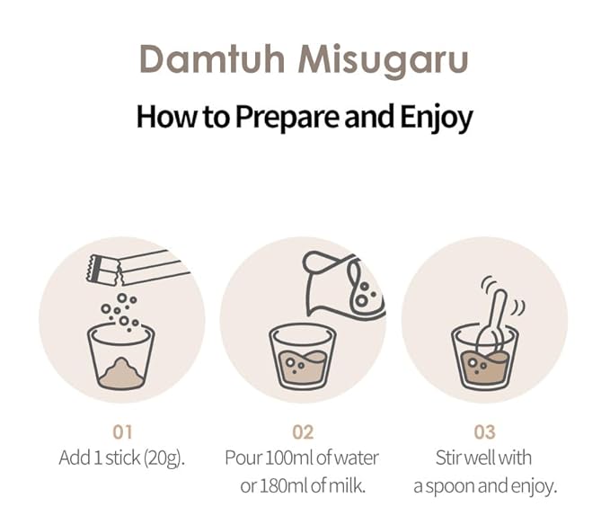 Damtuh Misugaru – Korean Black Mixed Grain Powder Drink, Traditional Multigrain Meal Replacement