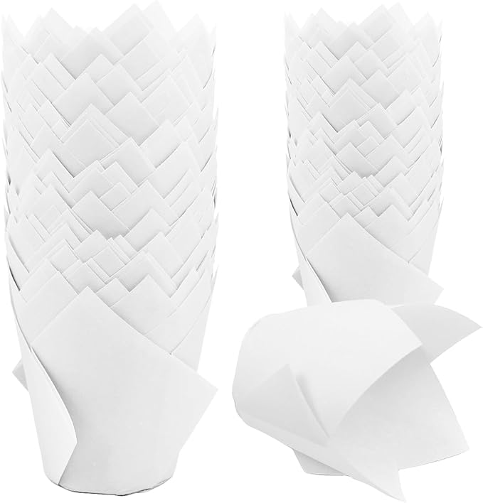 150 Pieces Tulip Cupcake Muffin Liners Paper Baking Cups Greaseproof Cupcake Wrappers for Birthday