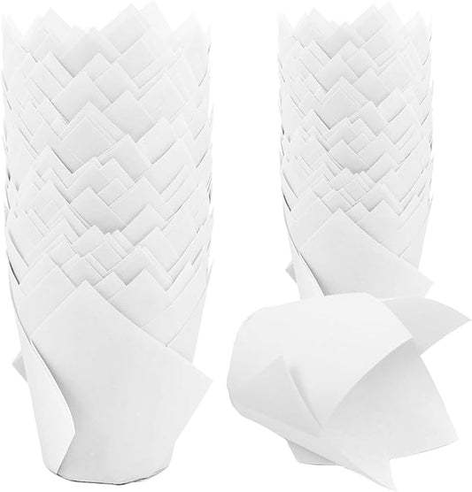 150 Pieces Tulip Cupcake Muffin Liners Paper Baking Cups Greaseproof Cupcake Wrappers for Birthday