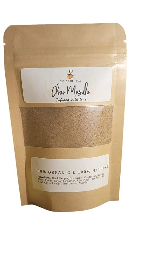Organic Chai Masala 2 Oz, 57gm, Tea Spices, Indian Chai Masala, DipSomeTea, 100% Natural Pure