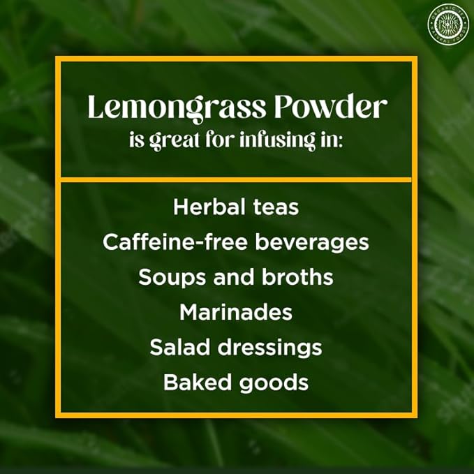 Pride of India | Lemongrass Powder 3.53 oz (100 gm) resealable pouch pack | Ideal for Cooking &