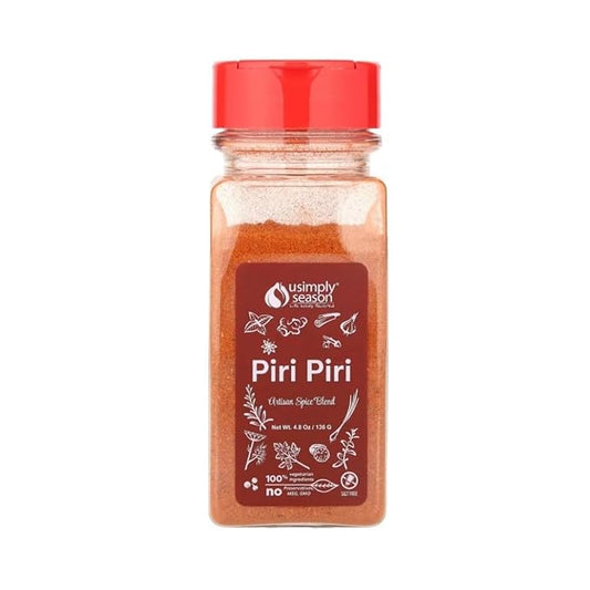 USimplySeason Piri Piri Seasoning, 4.8 oz - African Heat Elevator for Poultry, Seafood & Dishes