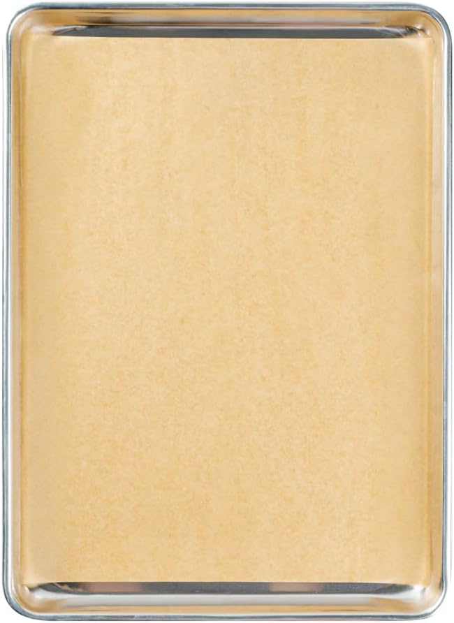 Restaurantware Pastry Tek 12 x 16 Inch Parchment Paper Sheets 1000 Greaseproof Baking Sheets For Oven - Pre-Cut Double-Sided Silicone Coating Unbleached Paper Nonstick Baking Sheets Half-Size