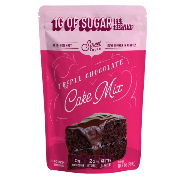 Sweet Logic Keto Baking Mix - Triple Chocolate Cake - Gluten-Free - Dairy Free - Diabetic-Friendly